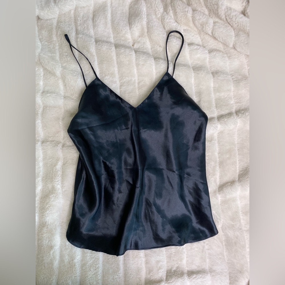 Vintage Y2K Frederick's of Hollywood Black Satin Top